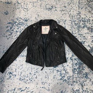 Black leather jacket